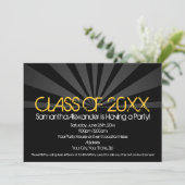 Einladungen zur Yellow Spotlight Graduation Party (Stehend Vorderseite)