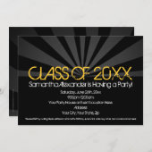 Einladungen zur Yellow Spotlight Graduation Party (Vorne/Hinten)