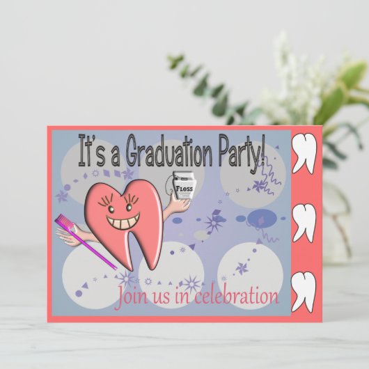 Einladungen zur Zahnhygiene (Stehend Vorderseite)