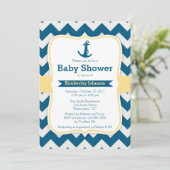 Einladungen zur Zickzack Ankerdusche (Stehend Vorderseite)