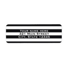 Einladungs-Adressetikett mit schwarzem und weißem 