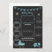 Einladungs-Babydusche Einladung (Vorne/Hinten)