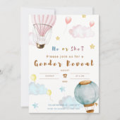 Einladungs-Ballonwolke Feiertagskarte (Vorderseite)