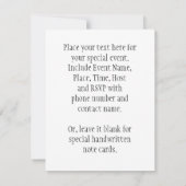 Einladungs-chinesisches Symbol für Hoffnung auf Einladung (Rückseite)