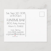 Einladungs-Design für Junggeselinnen-Abschied Einladungspostkarte (Rückseite)