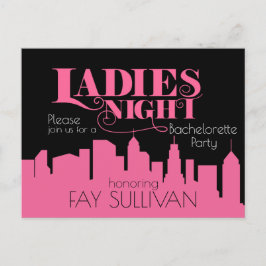 Einladungs-Design für Junggeselinnen-Abschied Einladungspostkarte
