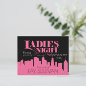 Einladungs-Design für Junggeselinnen-Abschied Einladungspostkarte (Stehend Vorderseite)