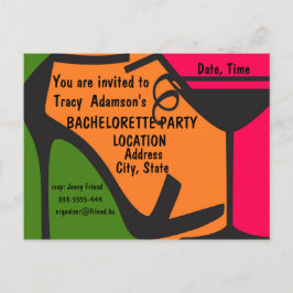 Einladungs-Design für Junggeselinnen-Abschied Einladungspostkarte