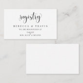 Einladungs-Einladungskarte für die Registrierungss Begleitkarte (Vorne/Hinten)