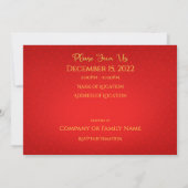 Einladungs-Flachkarte der Saison Einladung (Rückseite)