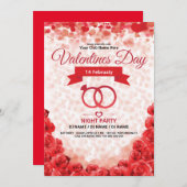 Einladungs-Flyer des Valentines Tages Einladung (Vorne/Hinten)