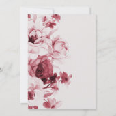 Einladungs-Karte der rosa floralen Gruppe Einladung (Rückseite)