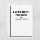 Einladungs-Karte direkt vor der Tür anpassen Ankündigung (Rückseite)