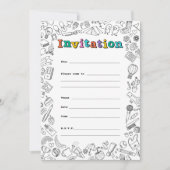 Einladungs-Karte für coole Farben Einladung (Vorderseite)