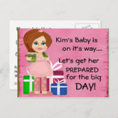 Einladungs-Karte für die Dusche des Babys von Pick Einladungspostkarte (Vorne/Hinten)