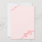 Einladungs-Karte für die Handgezeichnete Bow Girl- Einladung (Rückseite)