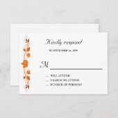 Einladungs-Karte für Hochzeiten, Thema Herbstlaube Einladung (Vorne/Hinten)