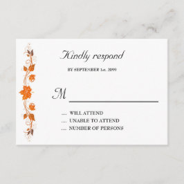 Einladungs-Karte für Hochzeiten, Thema Herbstlaube Einladung