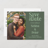 Einladungs-Karte für kundenspezifisches Foto Save  Ankündigungspostkarte (Vorne/Hinten)