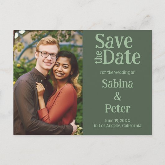 Einladungs-Karte für kundenspezifisches Foto Save  Ankündigungspostkarte (Vorderseite)