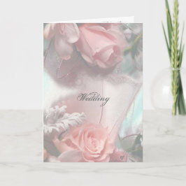 Einladungs-Karte für weich rosa Rosen Einladung