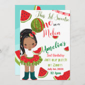 Einladungs-Karte im Melon Online Geburtstag (Vorne/Hinten)