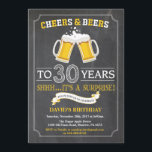 Einladungs-Karte zum 30. Geburtstag Einladung<br><div class="desc">Biersorte 30. Geburtstag Einladungskarte mit Chalkboard Hintergrund.
Für weitere Anpassungen klicken Sie bitte auf die Schaltfläche "Anpassen" und verwenden Sie unser Designwerkzeug,  um diese Vorlage zu ändern.</div>