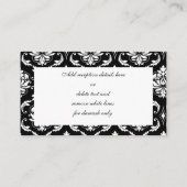 Einladungs-Karten für die Hochzeitsempfehlung Begleitkarte (Rückseite)