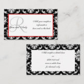 Einladungs-Karten für die Hochzeitsempfehlung Begleitkarte (Vorne/Hinten)