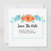 Einladungs-Kartendesign für Hochzeitfarben-Blume Einladung (Rückseite)