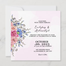 Einladungs-Kartendesign-Vector für die Hochzeitfar Einladung