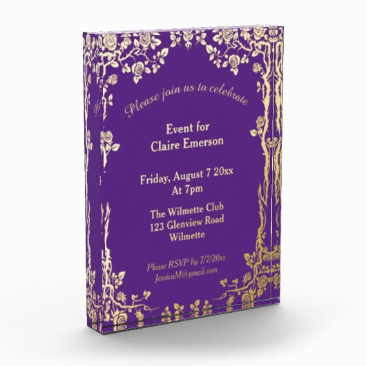 Einladungs-Keepake-Foto Fotoblock (Links)