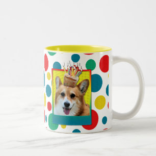 Einladungs-kleiner Kuchen - Corgi - Owen Zweifarbige Tasse