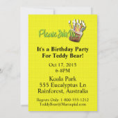 Einladungs-kleiner Kuchen - Koala Einladung (Rückseite)