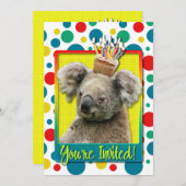 Einladungs-kleiner Kuchen - Koala Einladung (Vorne/Hinten)