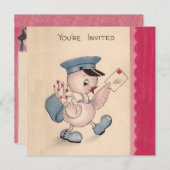 Einladungs-Küken! Einladung (Vorne/Hinten)