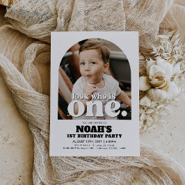 Einladungs-Look am 1. Geburtstag, der eine Einladu Einladung