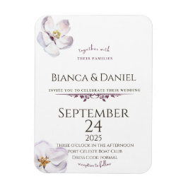 Einladungs-Magnet Hochzeiten, Wasserfarbblossom Magnet