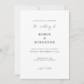 Einladungs-Minimal-Script-Karte für Hochzeiten R10 Einladung (Vorderseite)