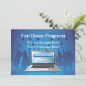 Einladungs-Muster Online-Nummern Einladung (Stehend Vorderseite)