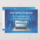 Einladungs-Muster Online-Nummern Einladung (Vorne/Hinten)