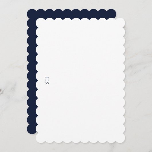 Einladungs- oder Schreibtischkarte mit skalierter  Einladung (Vorne/Hinten)