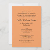 Einladungs-Ordination Metallic Cross Einladung (Rückseite)