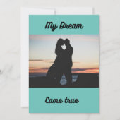 Einladungs-Paar mit Sonnenuntergang individuell an Einladung (Vorderseite)