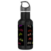 Einladungs-Papiertaschentuch Edelstahlflasche (Rückseite)