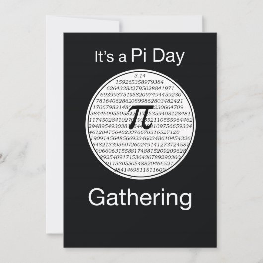 Einladungs-Pi-Day-Party-Circle, benutzerdefinierba Einladung (Vorderseite)