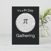 Einladungs-Pi-Day-Party-Circle, benutzerdefinierba Einladung (Stehend Vorderseite)