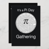 Einladungs-Pi-Day-Party-Circle, benutzerdefinierba Einladung (Vorne/Hinten)