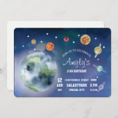 Einladungs-Raum und Planeten Einladung (Vorne/Hinten)