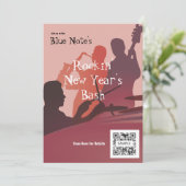 Einladungs-Schablonen-Ereignis-Jazz-Band Einladung (Stehend Vorderseite)